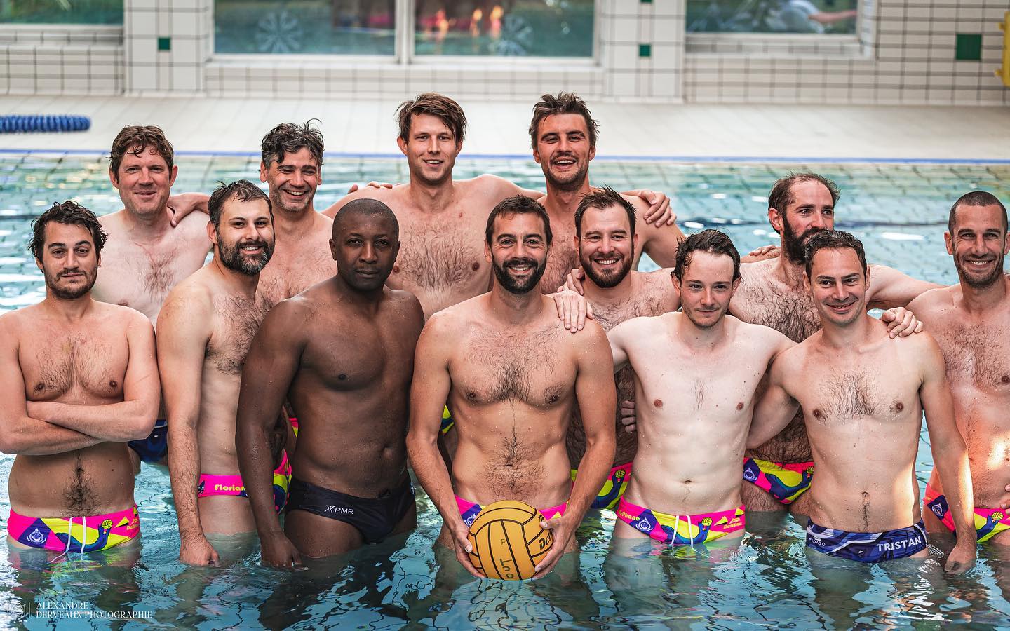 Notre belle équipe masculine de R2   #ffss #amns #waterpolo #team #piscinehebert…