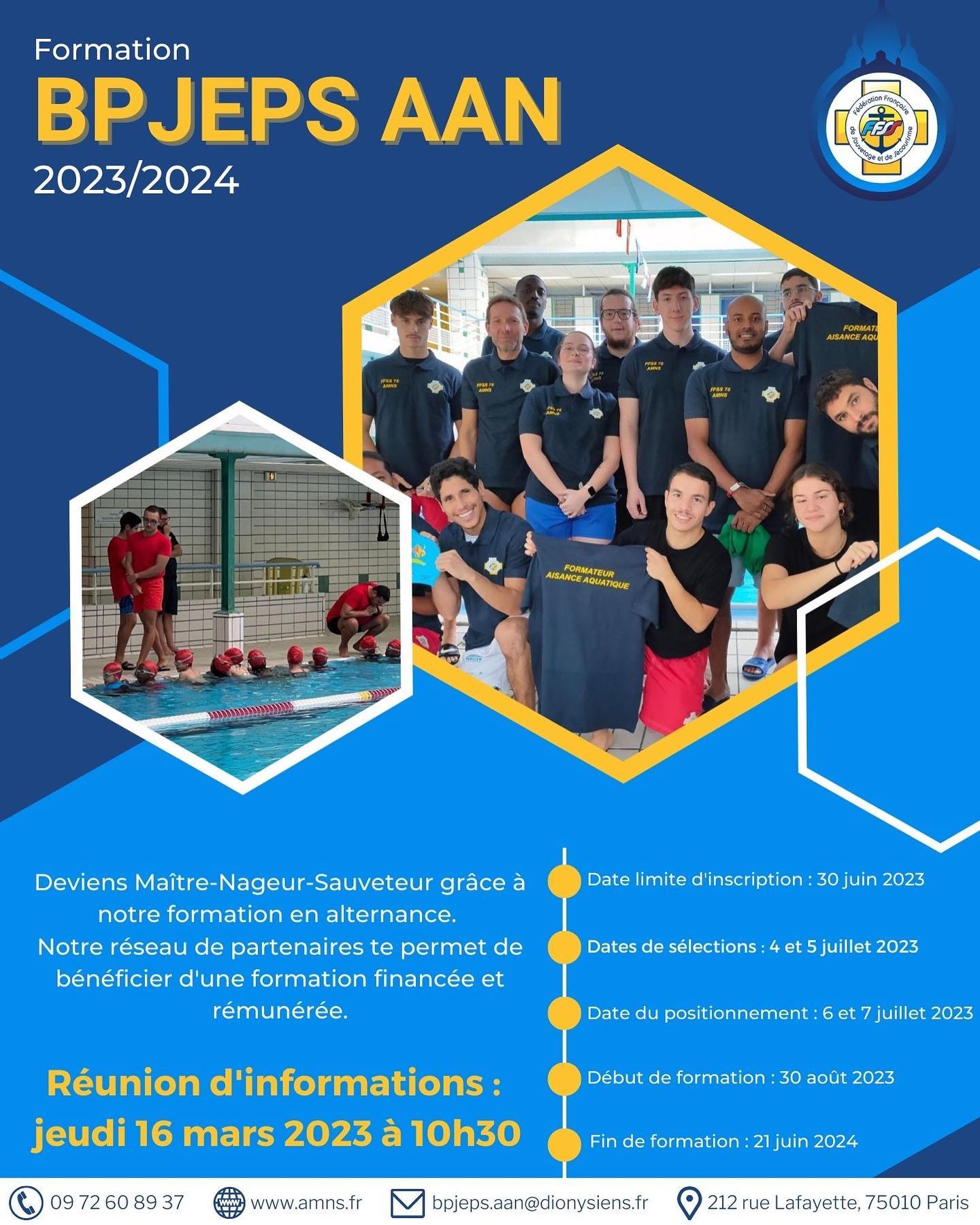 Réunion d’informations le jeudi 16 mars pour notre formation BPJEPS AAN 2023/2024.    Si tu souhaites devenir Maître-Na…