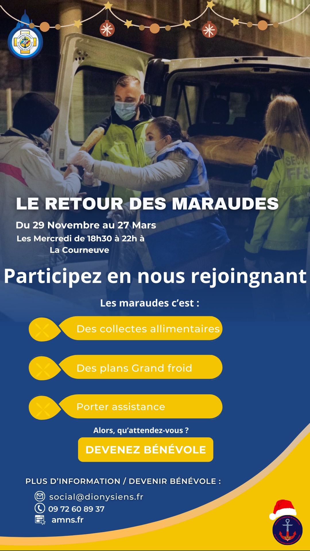 Notre pôle social repart pour un nouvel hiver réaliser des maraudes en partenariat avec le @@secourspop93   Nous réalis…